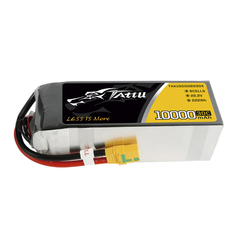 TATTU R-LINE SERIES 10000 mha 22.2V 30C 6S1P WITH XT90S - TAA100006S30X TATTU R-LINE SERIES 10000 mha 22.2V 30C 6S1P WITH XT90S - TAA100006S30X