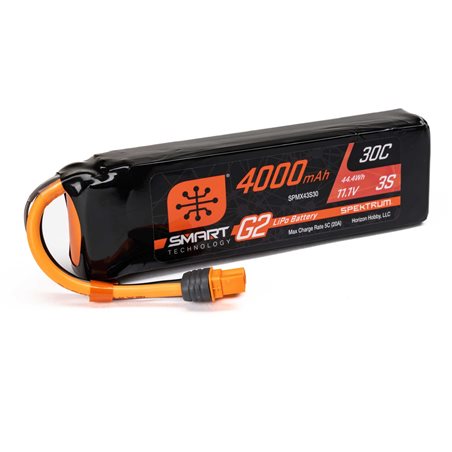 4000mAh 3S 11.1V Smart G2 LiPo Battery 30C IC3