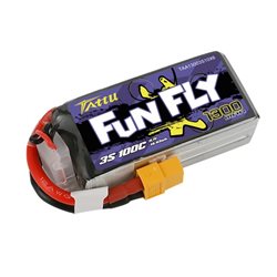 TATTU FUNFLY SERIES 1300 mAh 11.1V 100C 4S1P WITH XT60-TAA13003S10X6