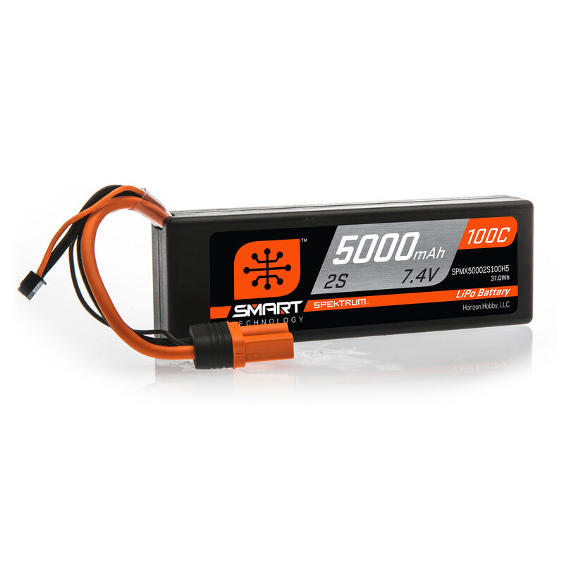 5000mAh 2S 7.4V 100C Smart LiPo Hardcase IC5