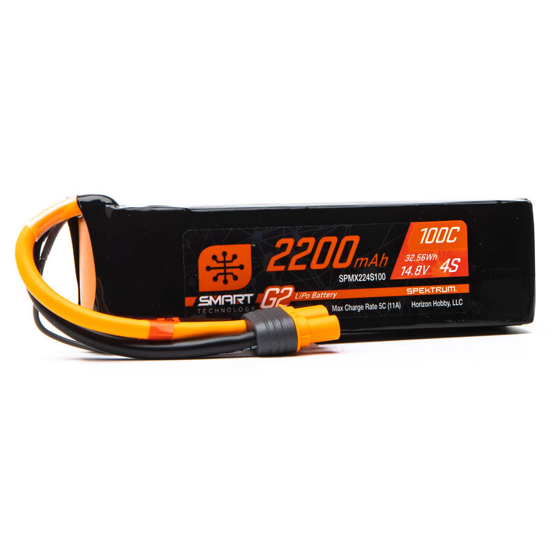 2200mAh 4S 14.8V Smart G2 LiPo 100C IC3