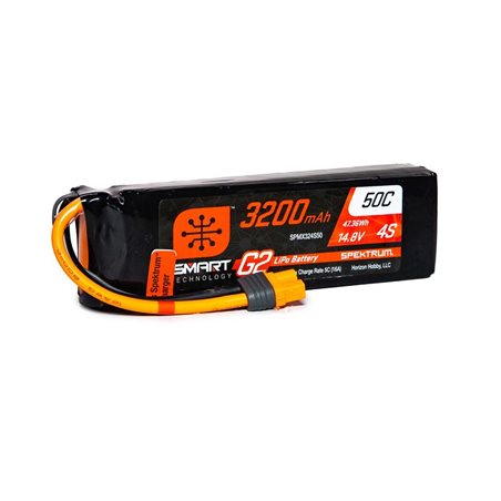 3200mAh 4S 14.8V Smart G2 LiPo 50C IC3