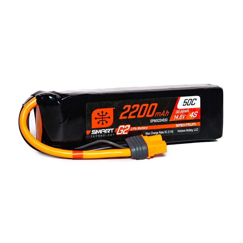 2200mAh 4S 14.8V Smart G2 LiPo 50C IC3