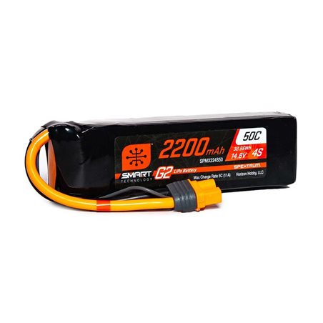 2200mAh 4S 14.8V Smart G2 LiPo 50C IC3