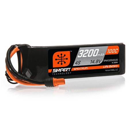 3200mAh 4S 14.8V 100C Smart LiPo Battery IC3