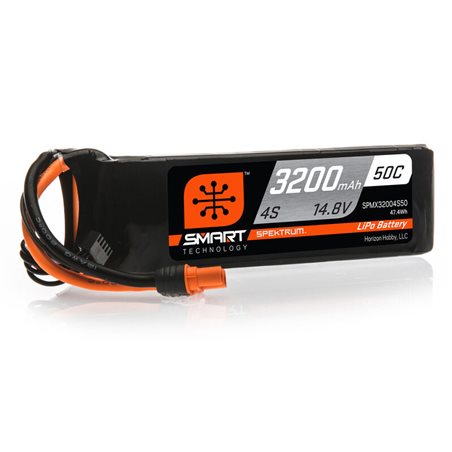 3200mAh 4S 14.8V 50C Smart LiPo Battery IC3