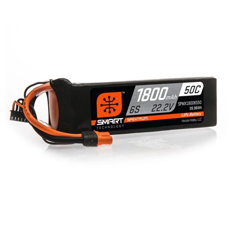 1800mAh 6S 22.2V 50C Smart LiPo Battery IC3