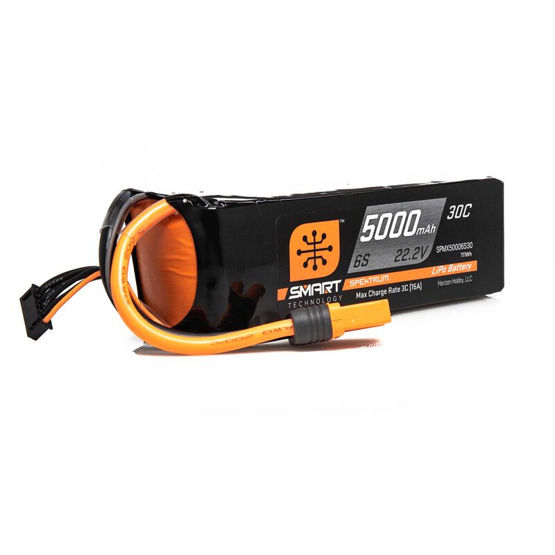 5000mAh 6S 22.2V Smart LiPo 30C IC5