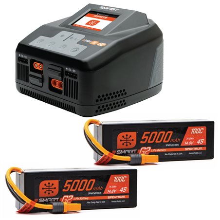 Smart Powerstage 8S Surface Bundle:  (2) G2 5000mAh 4S LiPo IC5 & S2100 Charger EU
