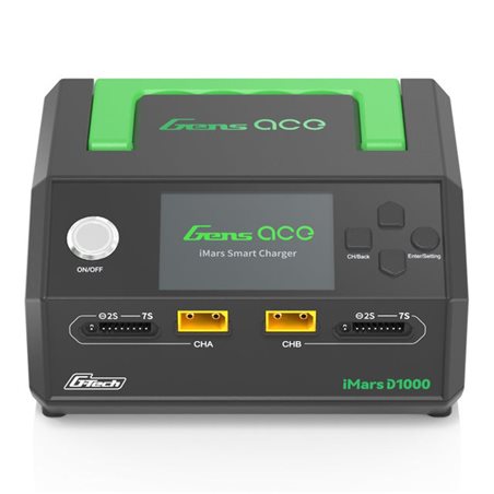 GensAce Charger iMars D1000 Smart Dual Channel AC 1000W (UK)