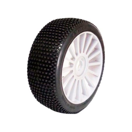 RICKY 1/8 OFF-ROAD SPORT PRE-MOUNTED ON WHITE WHEEL (2pcs)