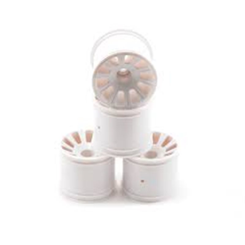 Rulux - 1/10th RC10T4 / GT2 front wheel (white) - 4pc