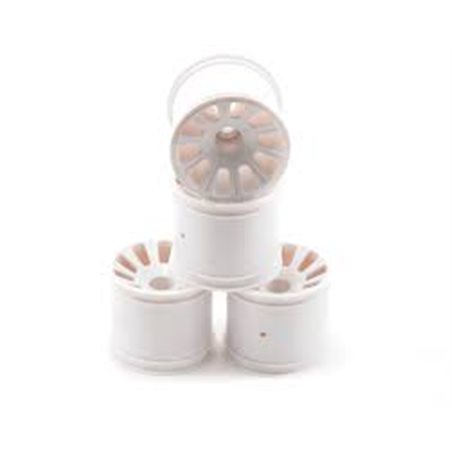 Rulux - 1/10th RC10T4 / GT2 front wheel (white) - 4pc