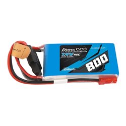 Gensace Batterie LiPo 2S 7.4V-800-45C (JST) 55x30x16mm 50g G-Tech 