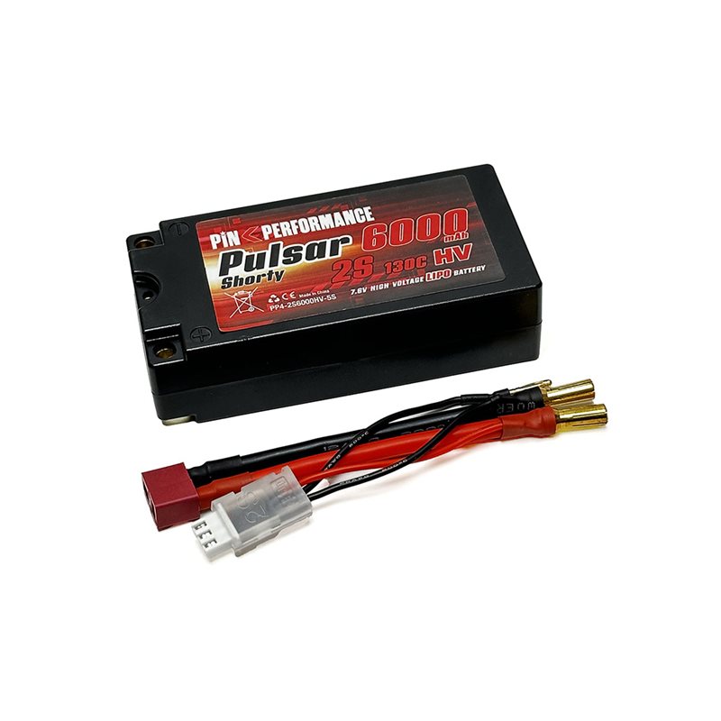 Pink Pulsar Shorty LiPo 2S 7.6V-6000-130C (5mm) 96.5x47.7x26mm 225g