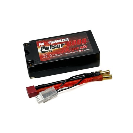 Pink Pulsar Shorty LiPo 2S 7.6V-6000-130C (5mm) 96.5x47.7x26mm 225g