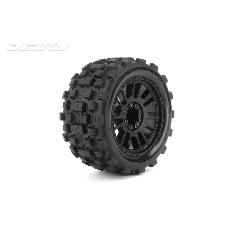 Jetko EX Tyre MT Wasteland Belted 4.0" Black Wheel 12-17mm (2)