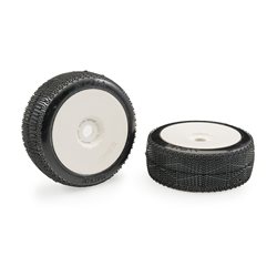 Matrix Nova Clay Ultra Soft 1:8 Buggy Pre-glued White Wheels (2)