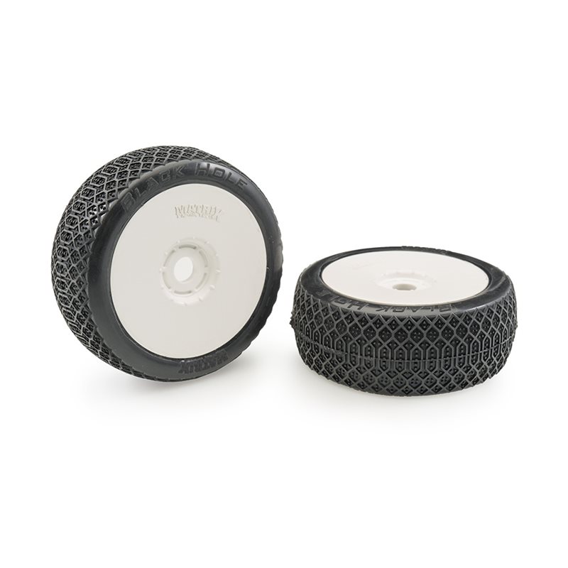 Matrix Blackhole Clay Medium 1:8 Buggy Pre-glued White Wheels (2)