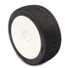 AKA P-One 1:8 Buggy Tyre Ultra Soft on white Evo Wheels (2)