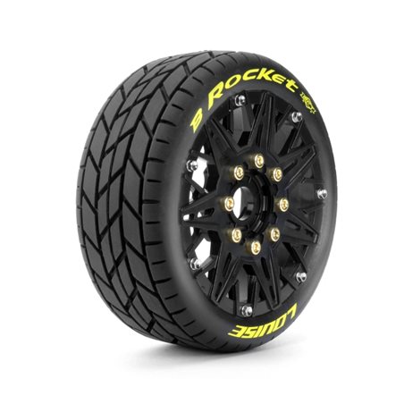 Däck & Fälg B-ROCKET 1/8 Buggy Soft MFT (Lös 17mm Hex 0" & 1/2" Offset) (2)