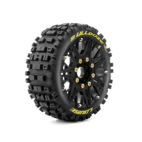 Däck & Fälg B-ULLDOZE 1/8 Buggy Soft MFT (Lös 17mm Hex 0" & 1/2" Offset) (2)