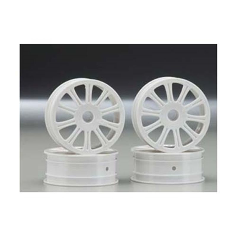 Rulux - 1/10th RC10B4 front wheel (white) - 4pc