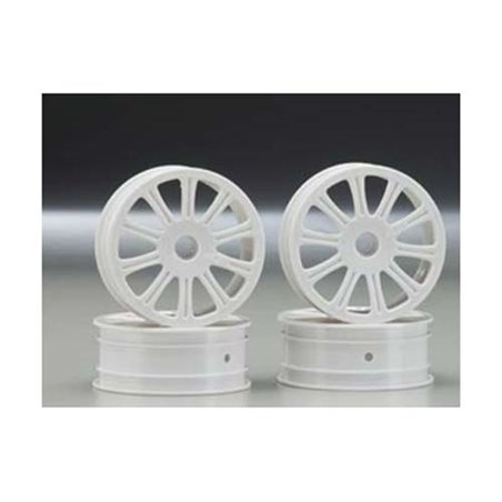 Rulux - 1/10th RC10B4 front wheel (white) - 4pc