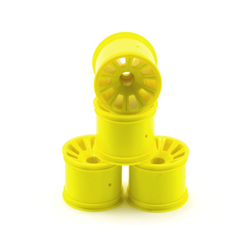 Rulux - 1/10th RC10T4 / GT2 front wheel (yellow) - 4pc