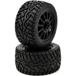 G-Locs - yellow compound - black wheel - (pre-mounted) - Stampede 4x4 F&R and E-Stampede and E-Rustler 2wd front