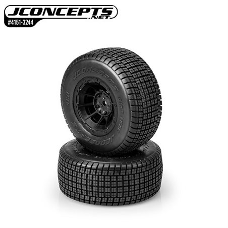 Dirt Trac - green compound, pre-mounted on 3351B Hazard wheels (Fits - Slash R, Slash Modified R, Slash 4x4 F&R) 