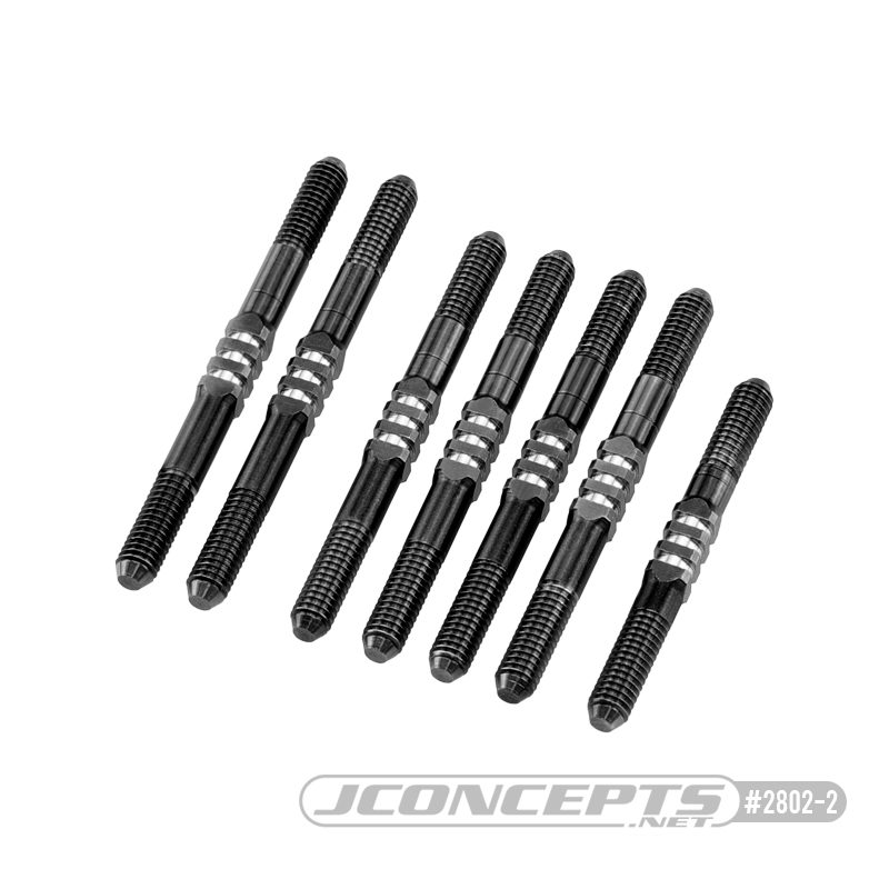 JConcepts - B74.2, 3.5mm Fin Titanium turnbuckle set, stealth black - 7pc.