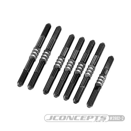 JConcepts - B74.2, 3.5mm Fin Titanium turnbuckle set, stealth black - 7pc.