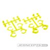 JConcepts - Traxxas big bore shock limiter, up-travel and shock clip kit for Scalpel conversion - yellow, F&R 24pc.