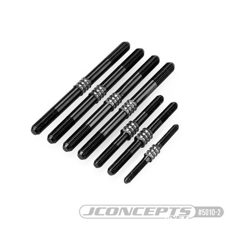 JConcepts - Tekno NB48 2.1 Fin Titanium turnbuckle set, stealth black - 7pc
