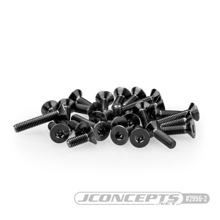 JConcepts - B6.4 Titanium screw set, lower (stealth black) - 26pc