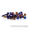 JConcepts - B6.4 Titanium screw set, lower (burnt blue) - 26pc