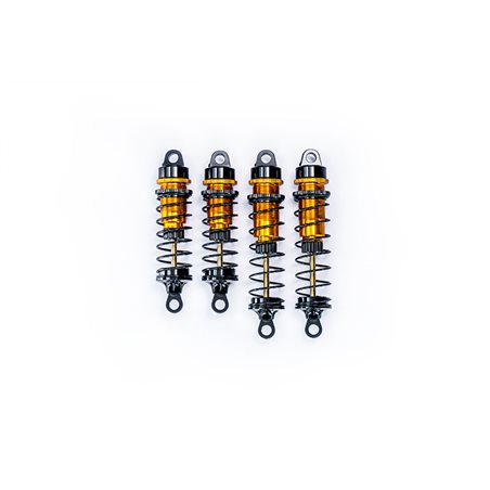 Koswork Big Bore 12mm 1:10 Buggy Shock Set (F&R) (4) Gold/Black