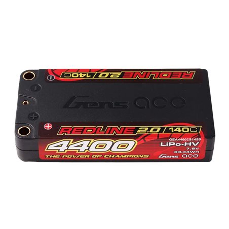 GensAce Redline 2.0 Shorty 2S HV 7.6V-140C-4400 96x47x18.5mm 160g