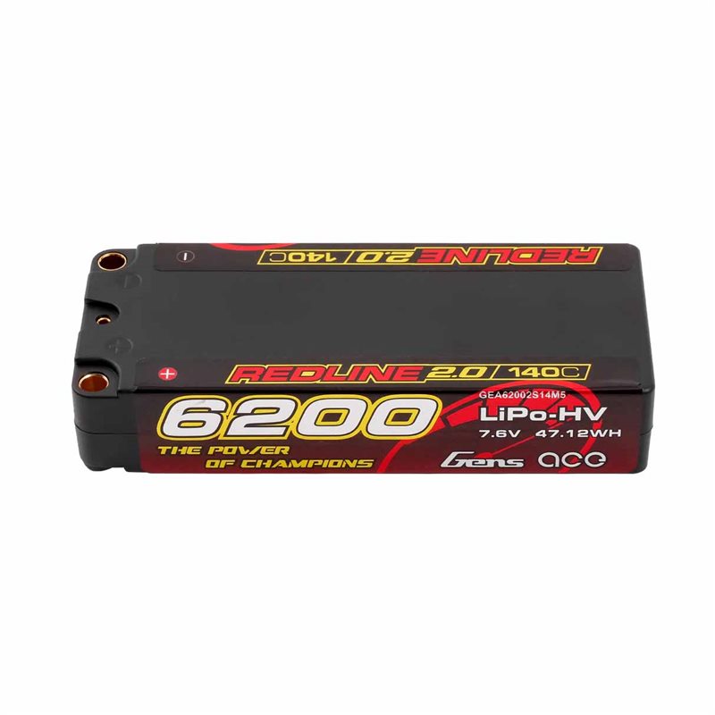 GensAce Redline 2.0 Mid Size 2S HV 7.6V-140C-6200 113x47x22mm 228g