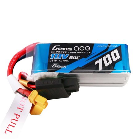 GensAce G-Tech LiPo 3S 11.1V-700-60C (XT30) 58x22.5x23mm 55g