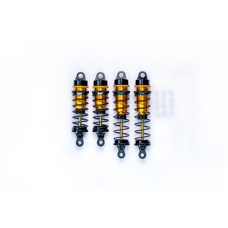 Koswork AE RC10 Big Bore 12mm Buggy Shock Set (F&R) (4) Gold/Black