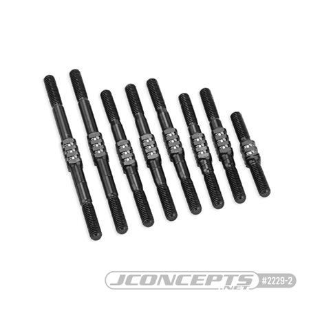 JConcepts - RC10 Worlds Fin titanium turnbuckle set - stealth black - 8pc. 