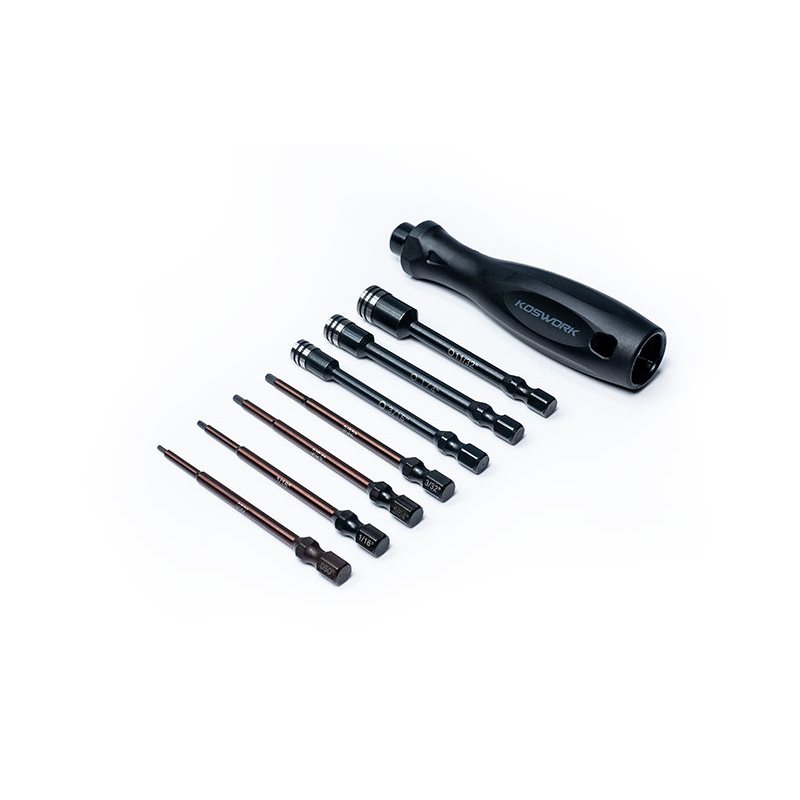 Koswork AE RC10 Standard Hex Wrench Nut Driver Tool Set (7pcs)