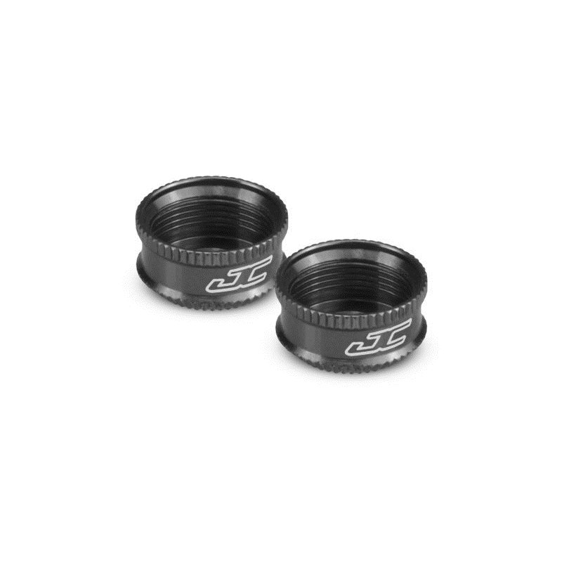 JConcepts - Fin, VCS3 shock bottom cap - black (compatible with Team Associated 13mm shocks)