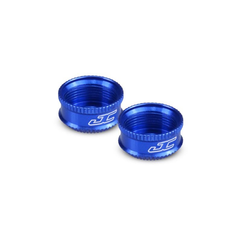 JConcepts - Fin, VCS3 shock bottom cap - blue (compatible with Team Associated 13mm shocks)