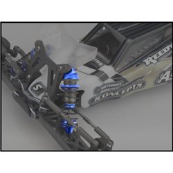 JConcepts - Fin, VCS3 shock bottom cap - blue (compatible with Team Associated 13mm shocks)