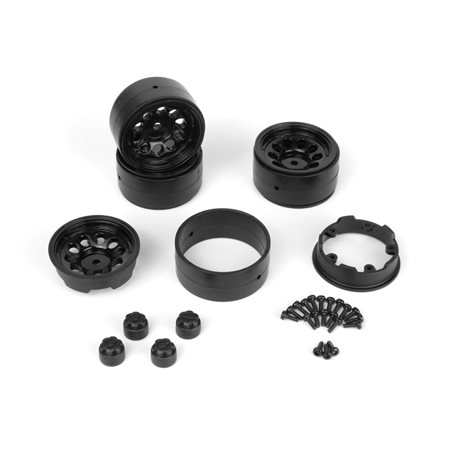 CS-10 Beadlock Wheel 1.2in (Black/4pcs)