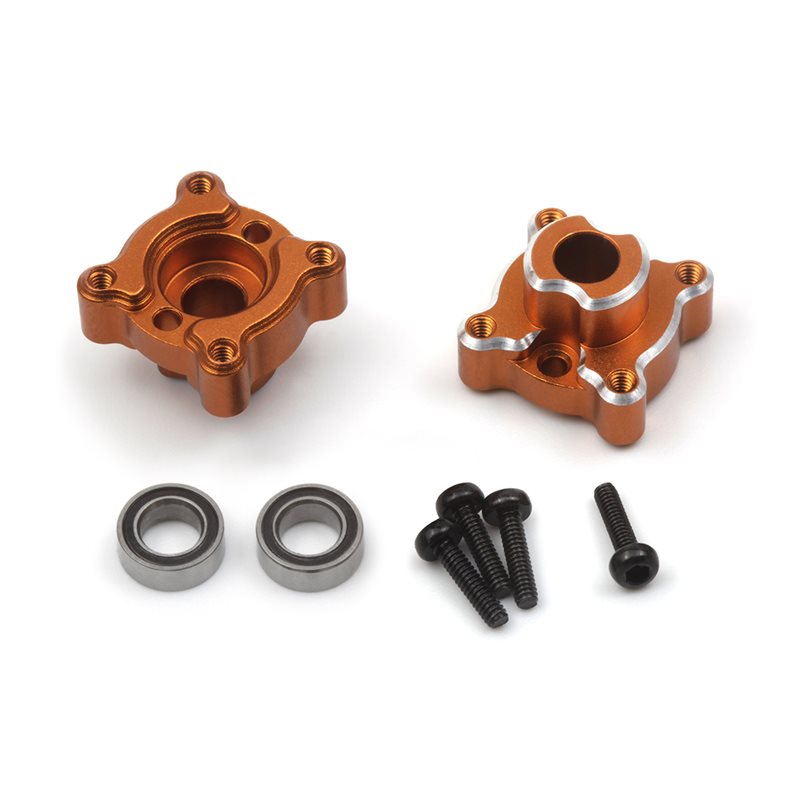 Aluminum Rear Hub Set (Orange/2pcs)