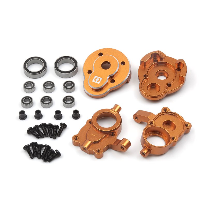 Aluminum Portal Steering Spindle Set (Orange)